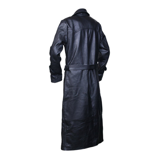 World War 1 R.F.C. Black Leather Flying Long Coat