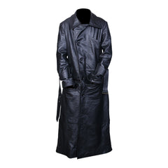 World War 1 R.F.C. Black Leather Flying Long Coat