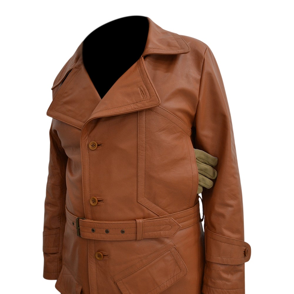 World War 1 R.F.C. Leather Flying Long Coat