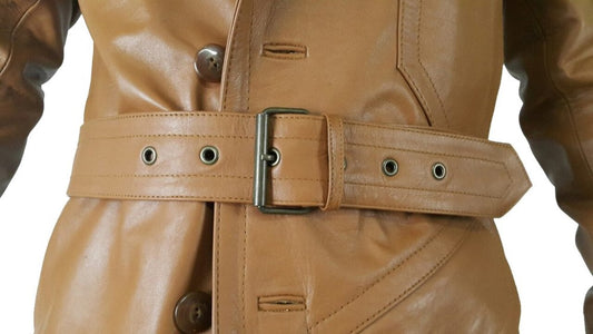 World War 1 R.F.C. Leather Flying Long Coat