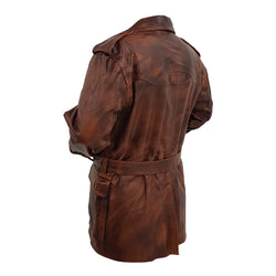 World War 1 Regulation U.S. Army Air Service Flying Pilot Tan Leather Trench Coat Men's