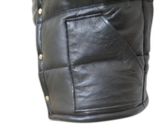 Vintage Tyler Durden Fight Club Simpson Puffer Leather Vest