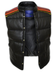 Vintage Tyler Durden Fight Club Simpson Puffer Leather Vest