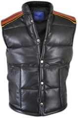 Vintage Tyler Durden Fight Club Simpson Puffer Leather Vest