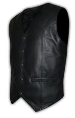 Mens Biker Designer Motorbike Leather Vest