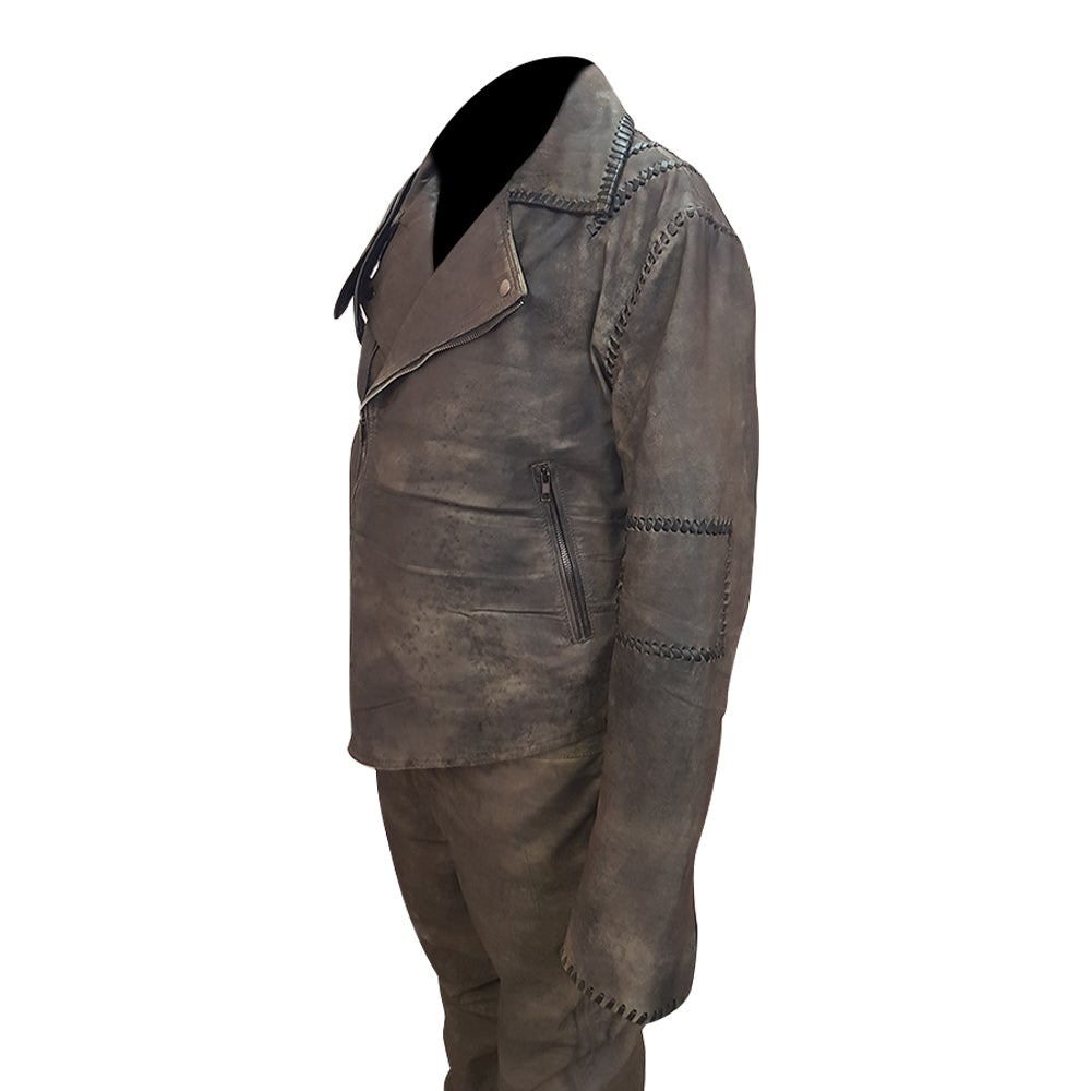 Mad Max Fury Road 4 Leather Jacket And Rugged MFP Mad Max Leather Pant Complete Suit