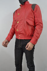 Akira Kaneda Anime Pill Capsule Red Motorcycle Jacket Leather Jacket