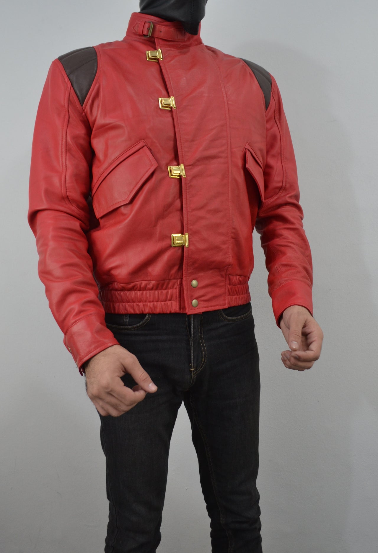 Akira Kaneda Anime Pill Capsule Red Motorcycle Jacket Leather Jacket