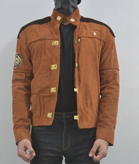 Colonial Warrior Battlestar Galactical Viper Pilot Suede Leather Jacket
