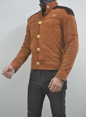 Colonial Warrior Battlestar Galactical Viper Pilot Suede Leather Jacket
