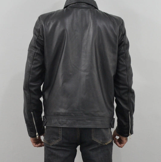 Need for Speed Movie Slim Fit Zipper Black Leather Jacket