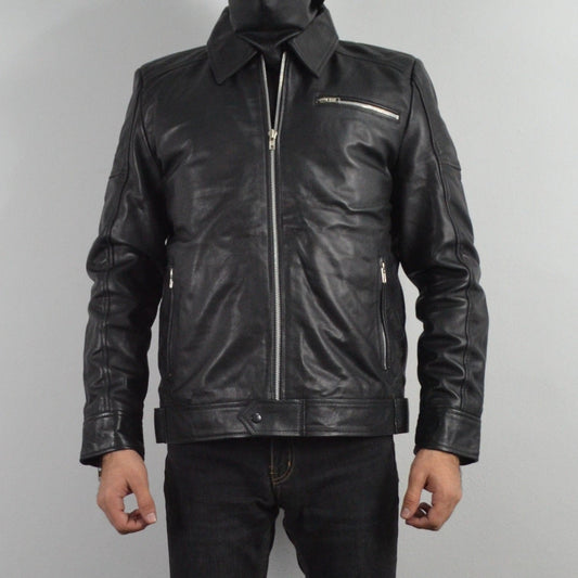 Need for Speed Movie Slim Fit Zipper Black Leather Jacket