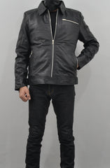 Need for Speed Movie Slim Fit Zipper Black Leather Jacket