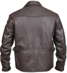 Men's Biker Designer Brown Shirt Style Leather Jacket