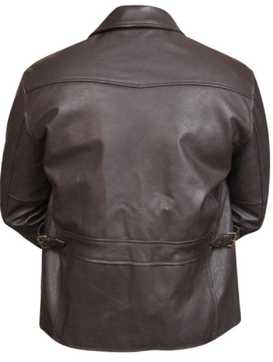 Men's Biker Designer Brown Shirt Style Leather Jacket