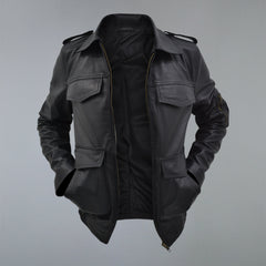 German Leather Police Jacket Deutsch Polizei Leather Jacket