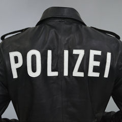 German Leather Police Jacket Deutsch Polizei Leather Jacket