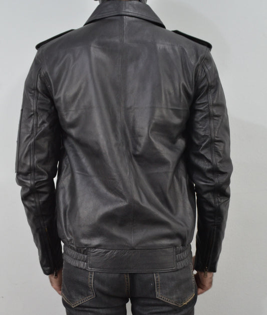 German Leather Police Jacket Deutsch Leather Jacket