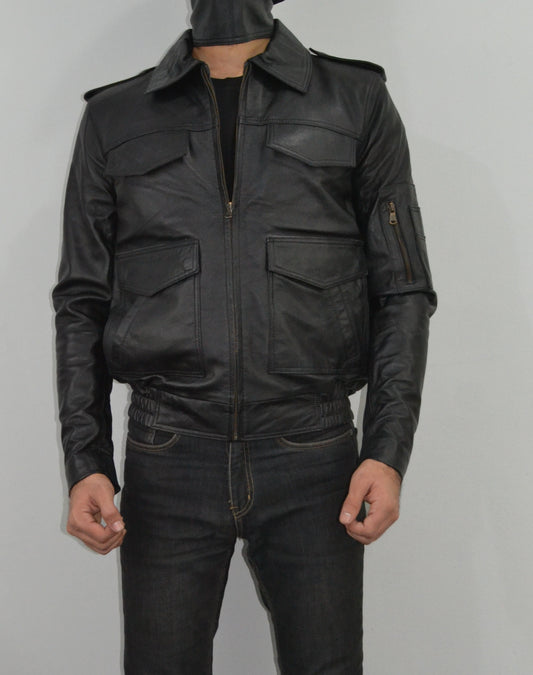 German Leather Police Jacket Deutsch Leather Jacket