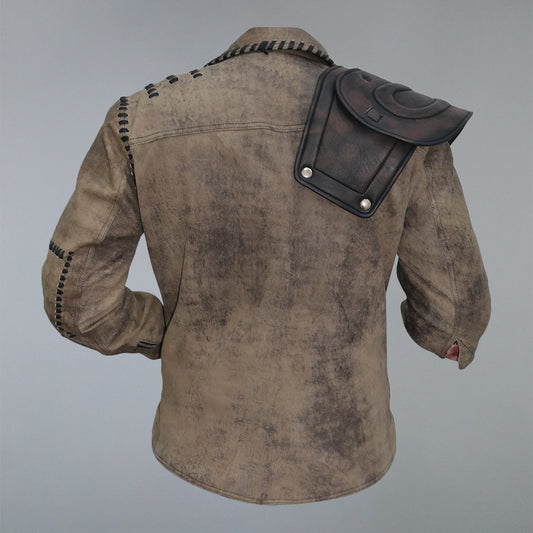 Mad Max 4 Fury Road Tom Hardy Distressed Leather Biker Jacket
