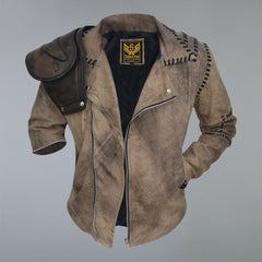 Mad Max 4 Fury Road Tom Hardy Distressed Leather Biker Jacket