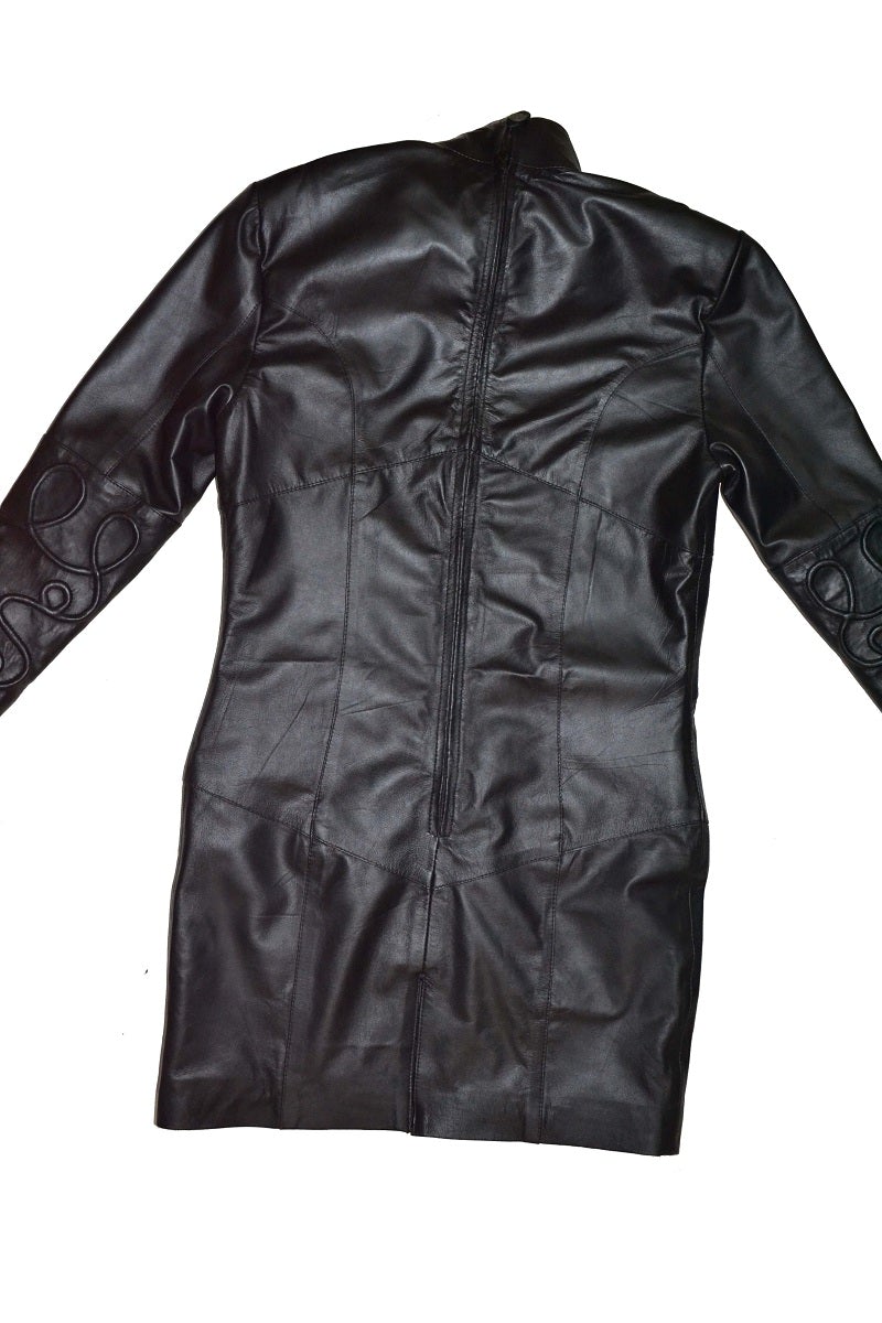 Dominatrix Fit Form Leather Corset Dress - SouthBeachLeather