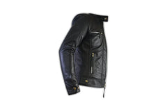 Women Black Biker Slim Fit Leather Jacket