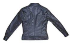 Women Black Biker Slim Fit Leather Jacket