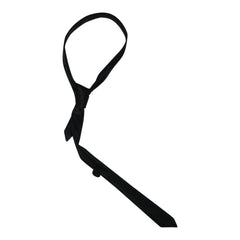 Black Genuine Lamb Leather Necktie Tie