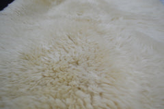 White Shearling Fur Sheepskin Luxury Real Carpet Mat Home Decor Rug