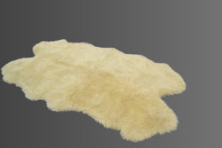 White Shearling Fur Sheepskin Luxury Real Carpet Mat Home Decor Rug