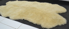 White Shearling Fur Sheepskin Luxury Real Carpet Mat Home Decor Rug