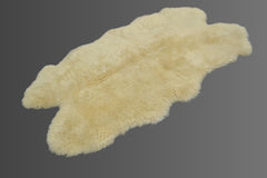 White Shearling Fur Sheepskin Luxury Real Carpet Mat Home Decor Rug