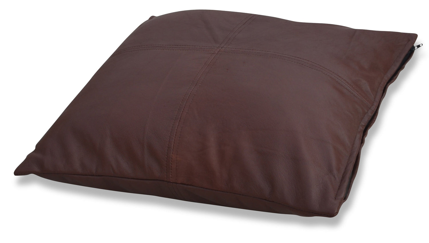 Brown Soft Lamb Leather Comfort Pillow Cushion Cover - SouthBeachLeather