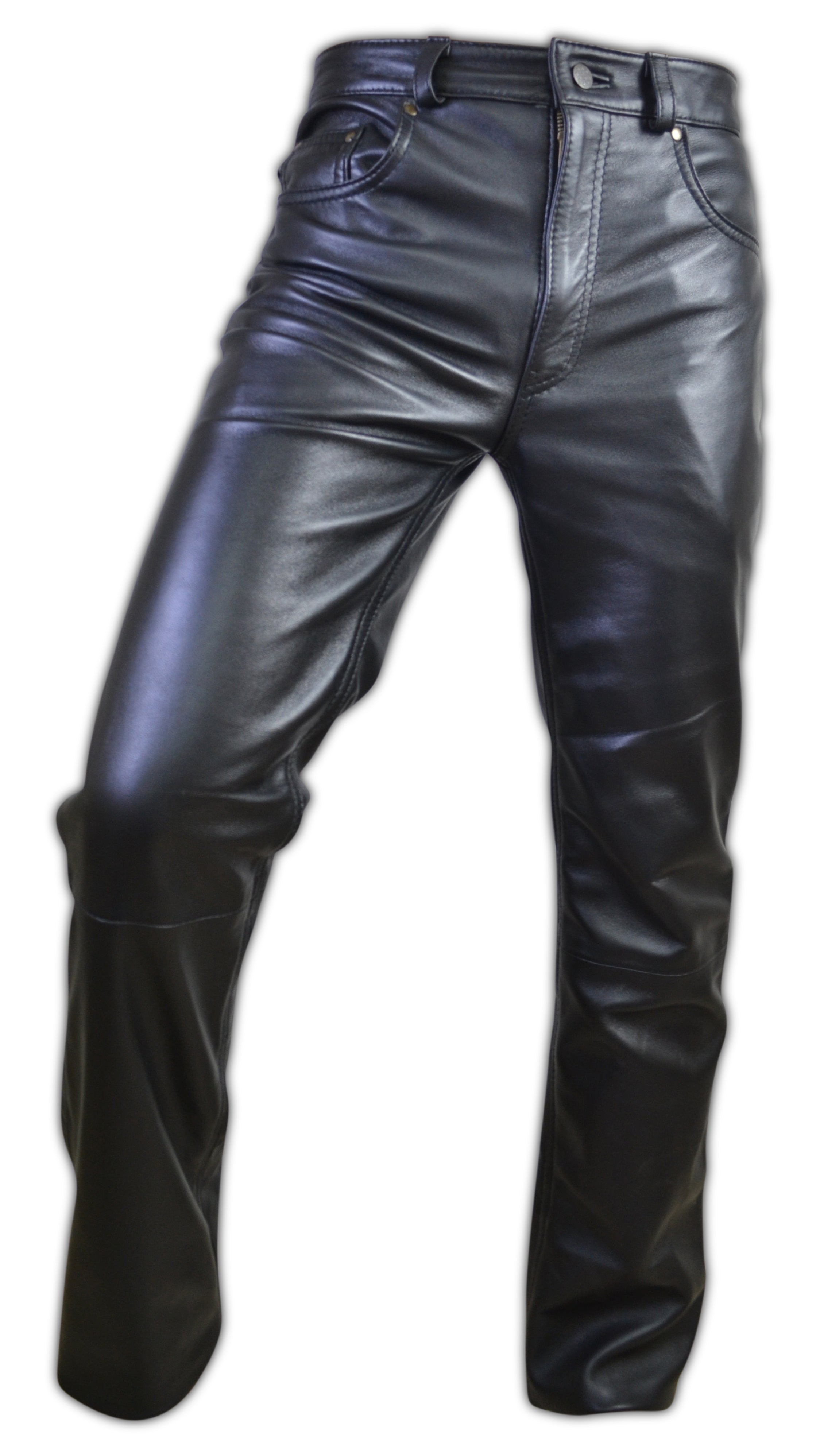 5 Pocket Jeans Style Leather Pant - SouthBeachLeather