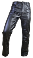 5 Pocket Jeans Style Leather Pant - SouthBeachLeather