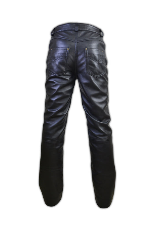 5 Pocket Jeans Style Leather Pant - SouthBeachLeather
