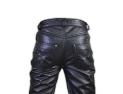 5 Pocket Jeans Style Leather Pant - SouthBeachLeather