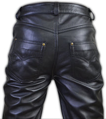 5 Pocket Jeans Style Leather Pant - SouthBeachLeather