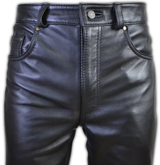 5 Pocket Jeans Style Leather Pant - SouthBeachLeather
