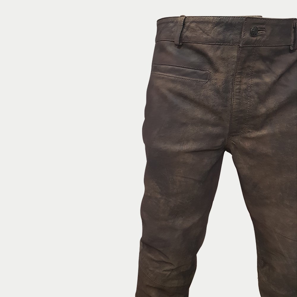 Mad Max Fury Road Motorcycle Biker  Rugged Leather Jeans Pants