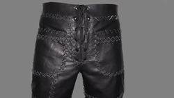 Dave Navarro Black Rockstar Designer Celebrity Wear Leather Pant