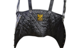 Mens Black Rapper Style Strap Lambskin Leather Vest