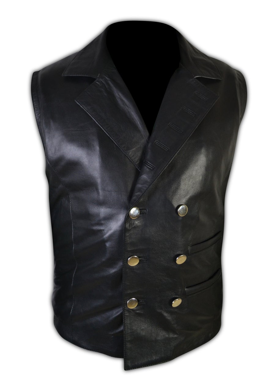Mens Motorcycle Biker Button Down Leather Vest – South Beach Leather