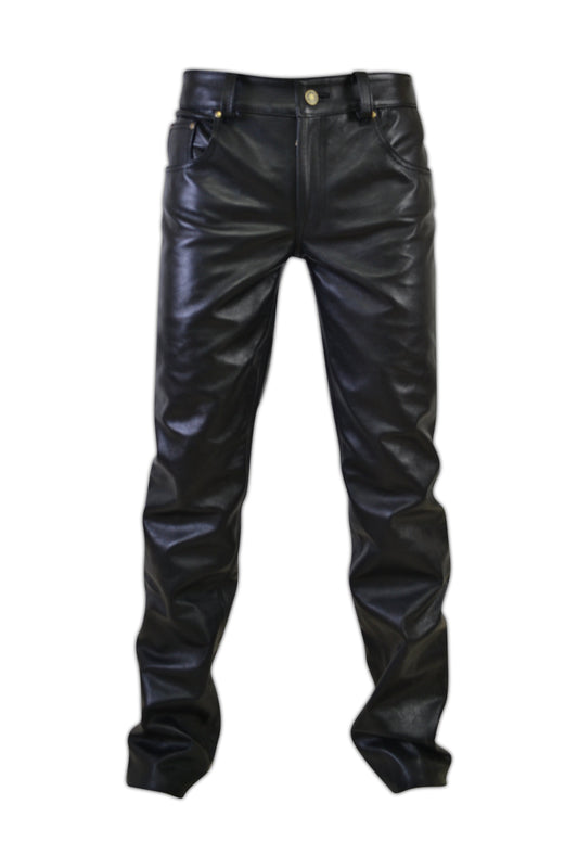 5 Pocket Jeans Style Leather Pant - SouthBeachLeather