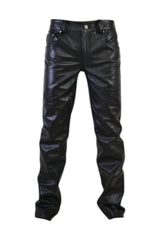 5 Pocket Jeans Style Leather Pant - SouthBeachLeather