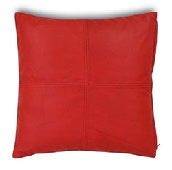 Blue / Black Soft Lamb Leather Comfort Pillow Cushion Cover
