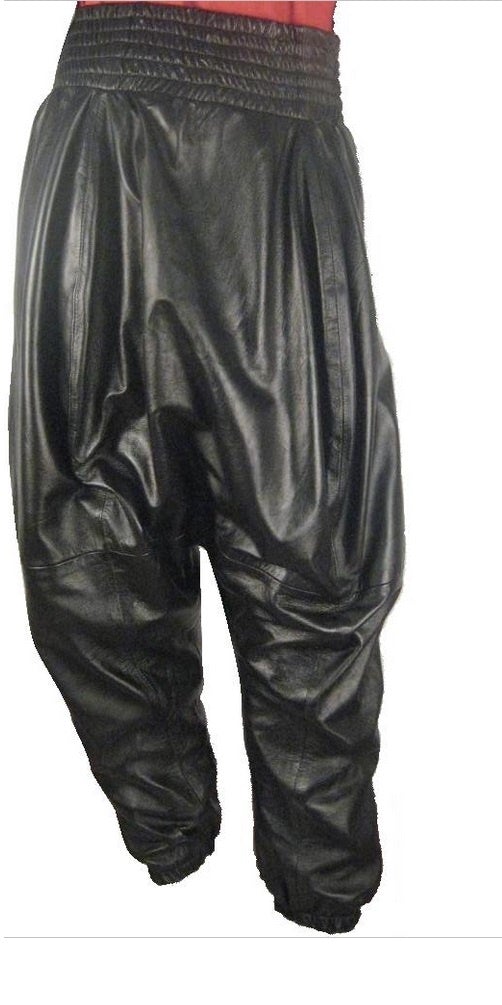 Genuine Leather Urban Style GYPSY Harem Parachute Hammer pants - SouthBeachLeather