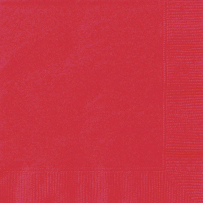 Way to Celebrate! Red Paper Luncheon Napkins, 6.5In, 24 Count