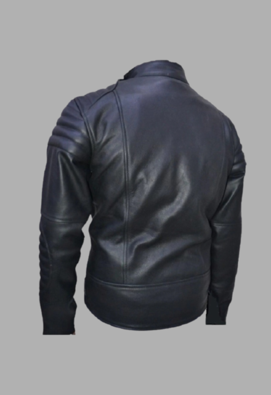 Mens Designer Black Cafe Racer Real Sheepskin Leather Jacket